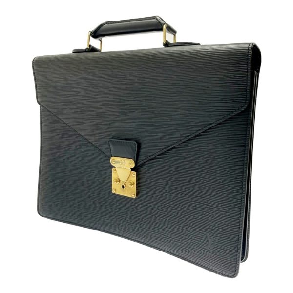 271935 3 LOUIS VUITTON Epi Leather Serviette Conseil Business Bag Black