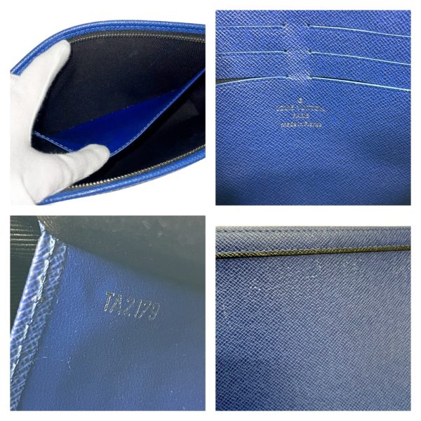 271980 8 LOUIS VUITTON Taiga Pochette Voyage MM Blue