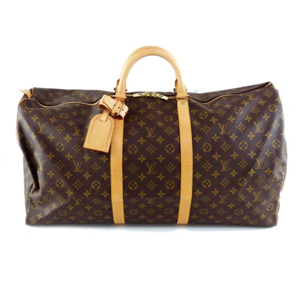 27290 1 Louis Vuitton Keepall 60 Duffel Bag Monogram Brown