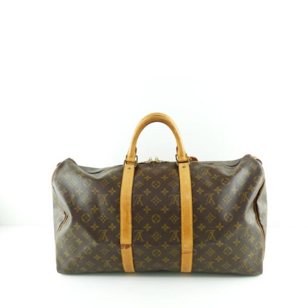 27313 2 Louis Vuitton Keepall 50 Duffel Bag Monogram Brown