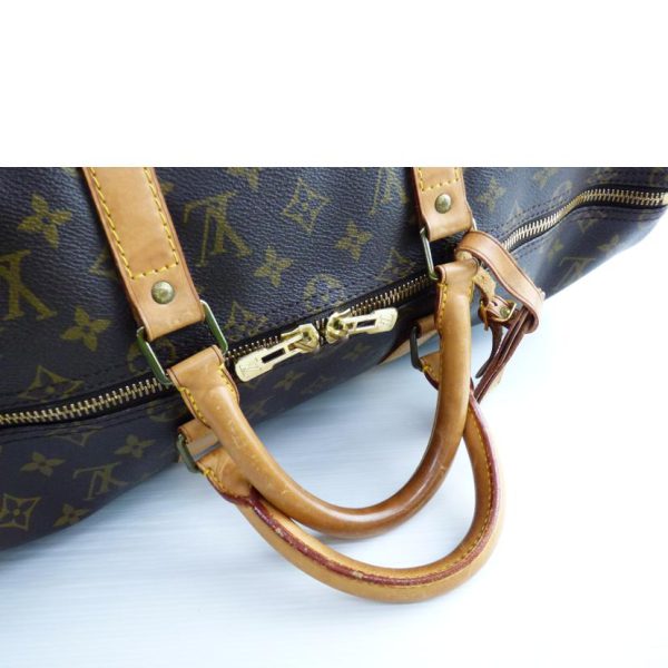 27313 4 Louis Vuitton Keepall 50 Duffel Bag Monogram Brown