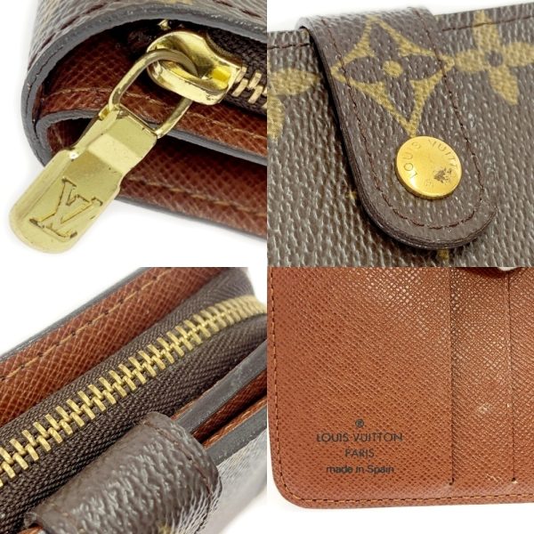 278242 6 LOUIS VUITTON Monogram PVC Compact Zip Bifold Wallet Brown