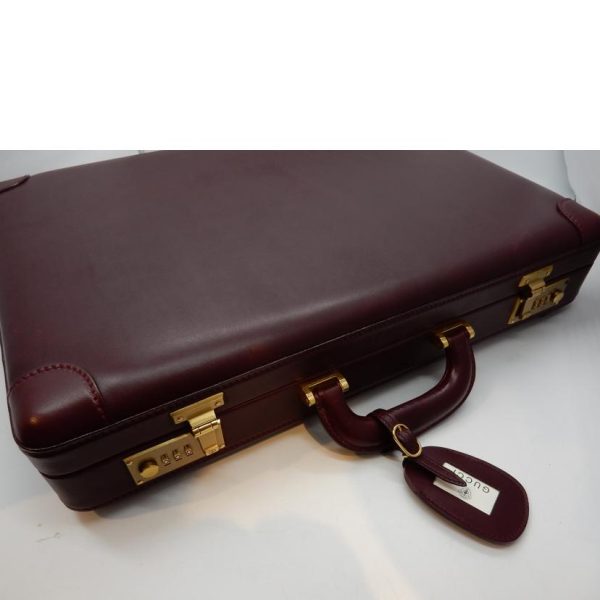 27825 4 Gucci Old Gucci Leather Attache Case Bordeaux