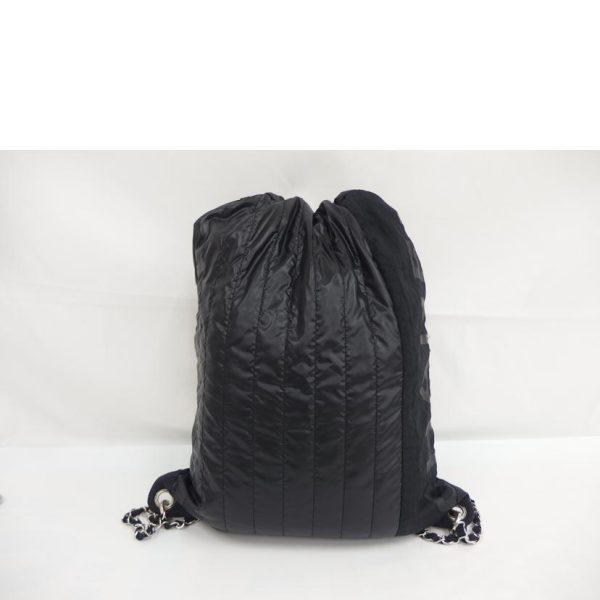 27884 2 Chanel Nylon Backpack Bag Black