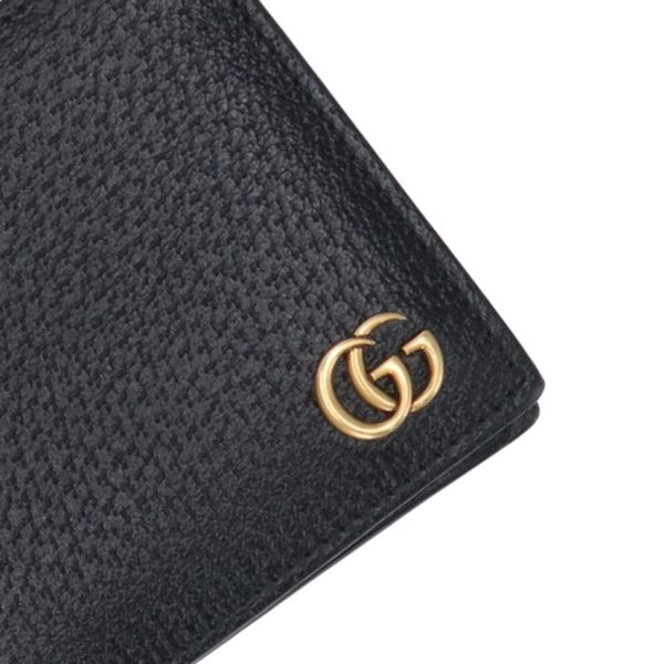 27992 3 Gucci Gg Marmont Bi fold Wallet Black