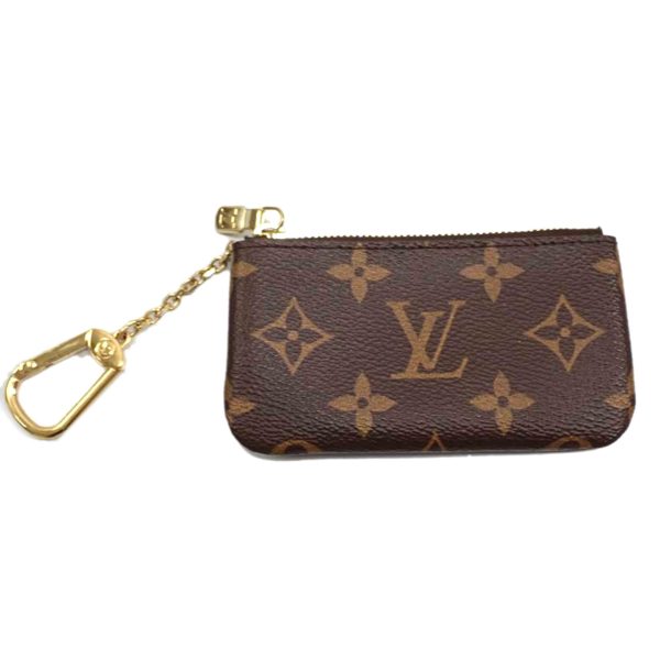 28014 1 Louis Vuitton Pochette Cle Monogram Handbag Brown