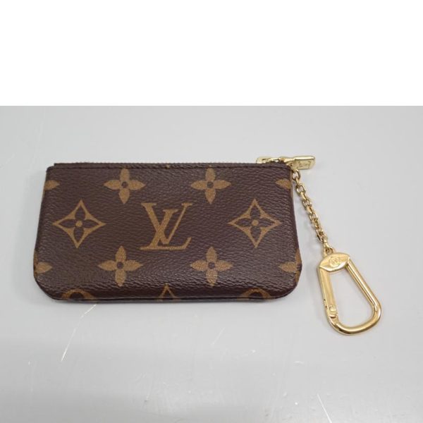 28014 2 Louis Vuitton Pochette Cle Monogram Handbag Brown