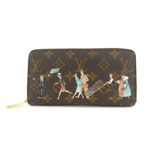 28078 1 Louis Vuitton Zippy Wallet Monogram Illustre Wallet Brown