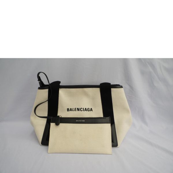 28117 6 Balenciaga Navy Cabas S Tote Bag Black