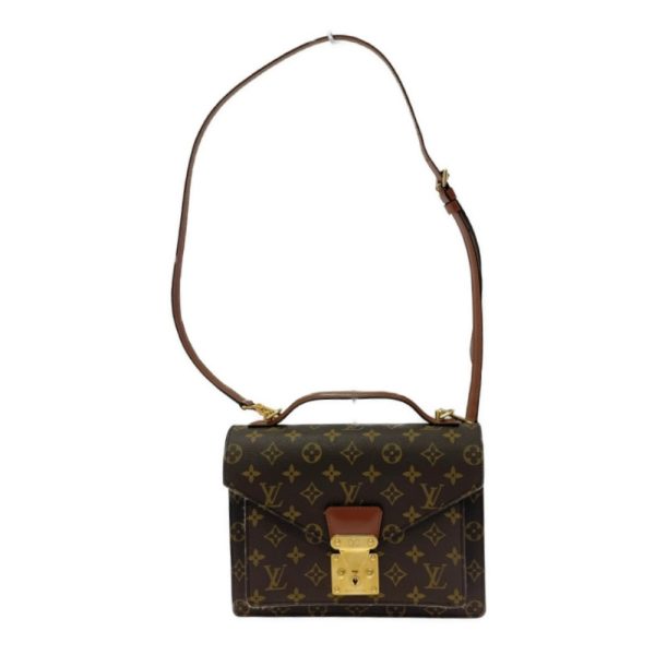 281398 1 LOUIS VUITTON Monogram PVC Monceau 26 2WAY Handbag Brown