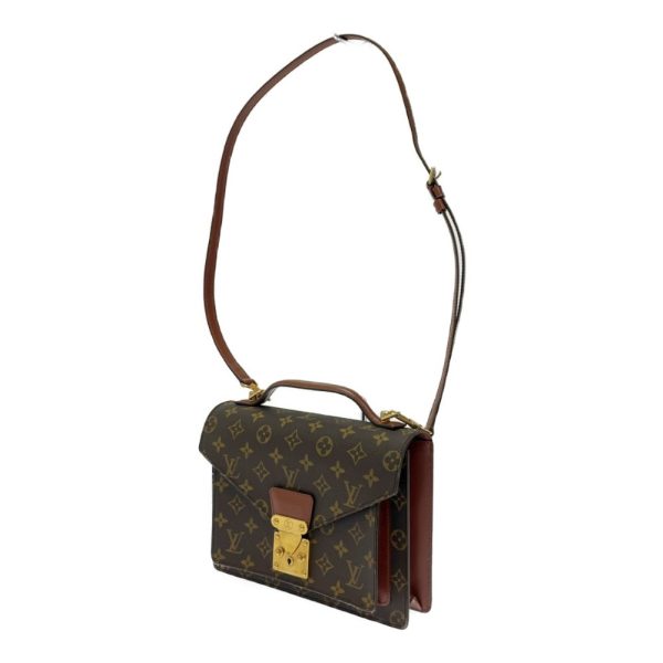 281398 3 LOUIS VUITTON Monogram PVC Monceau 26 2WAY Handbag Brown