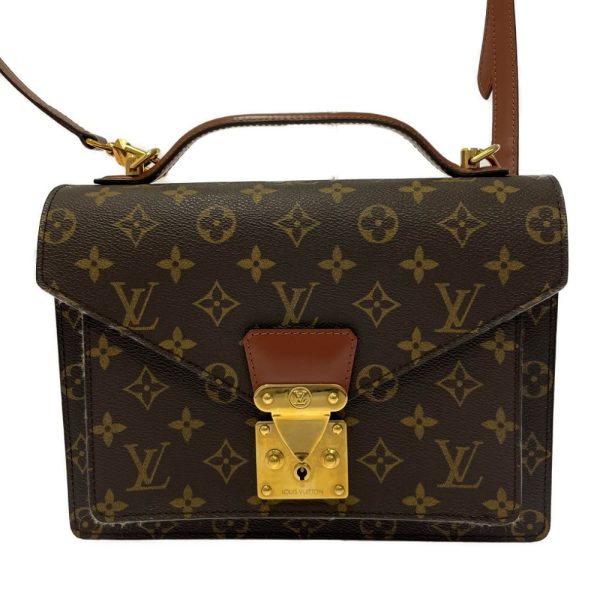 281398 4 LOUIS VUITTON Monogram PVC Monceau 26 2WAY Handbag Brown