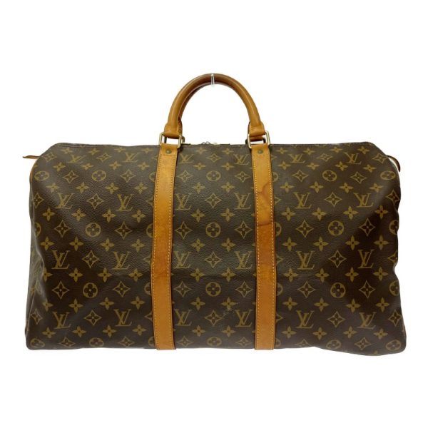 281618 1 LOUIS VUITTON Monogram PVC Keepall Boston Bag Brown