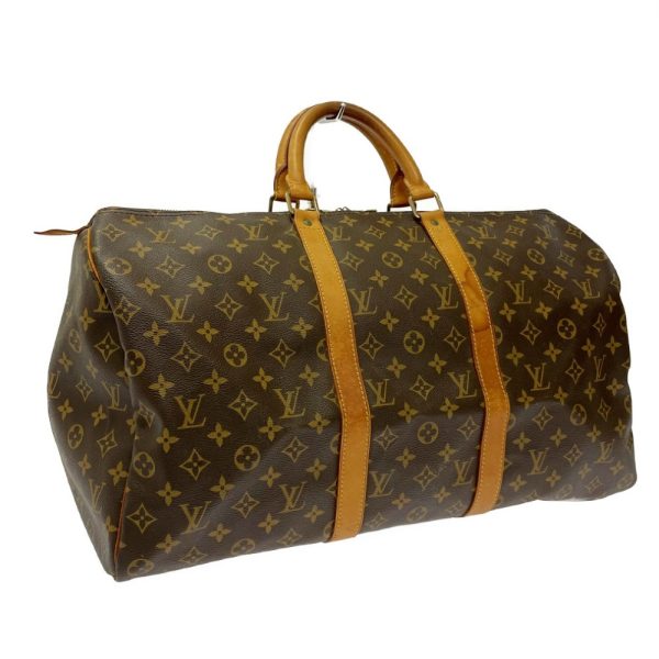 281618 2 LOUIS VUITTON Monogram PVC Keepall Boston Bag Brown