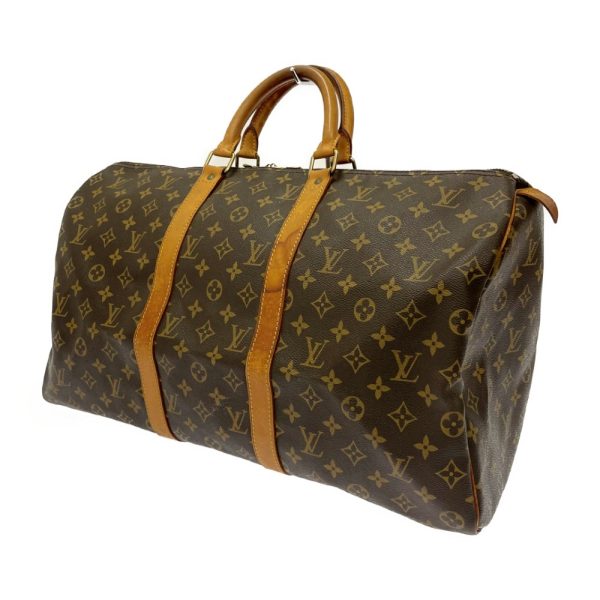 281618 3 LOUIS VUITTON Monogram PVC Keepall Boston Bag Brown