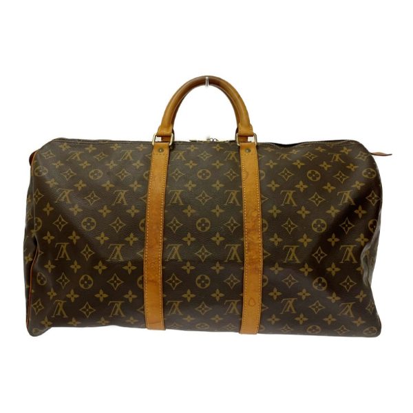 281618 4 LOUIS VUITTON Monogram PVC Keepall Boston Bag Brown