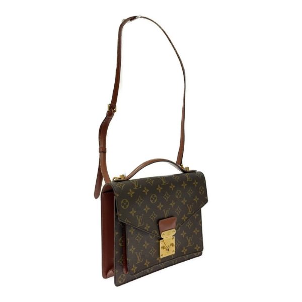 281637 2 LOUIS VUITTON Monogram PVC Monceau 28 2WAY Handbag Brown