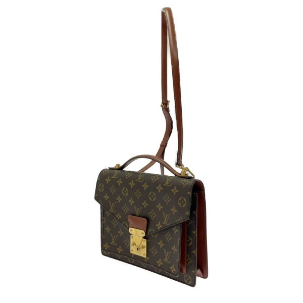 281637 3 LOUIS VUITTON Monogram PVC Monceau 28 2WAY Handbag Brown