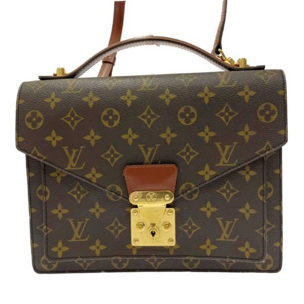 281637 4 LOUIS VUITTON Monogram PVC Monceau 28 2WAY Handbag Brown