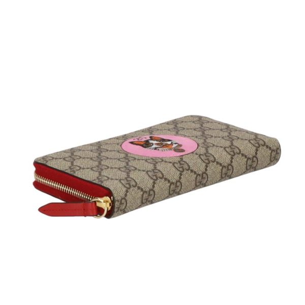 28177 3 Gucci Bosco GG Supreme Round Zipper Wallet