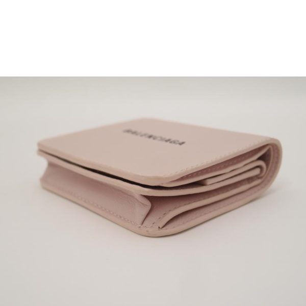 28207 3 Balenciaga Cash Flap Bi Fold Wallet Pink