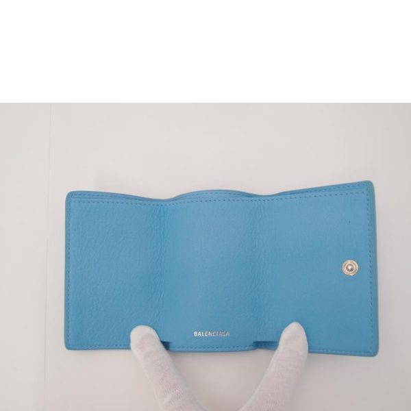 28214 5 Balenciaga Paper Mini Wallet Bag Blue