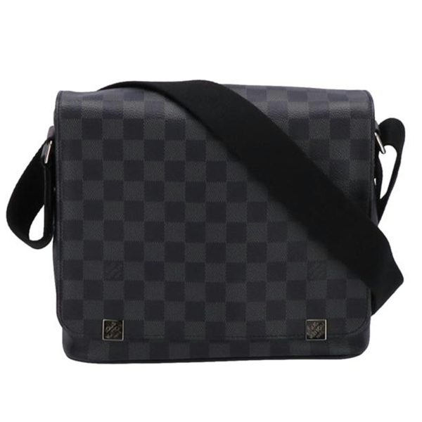 28233 1 Louis Vuitton District PM Messenger Bag Damier Graphite