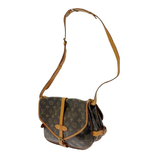 282447 3 LOUIS VUITTON Monogram PVC Saumur Shoulder Bag Brown