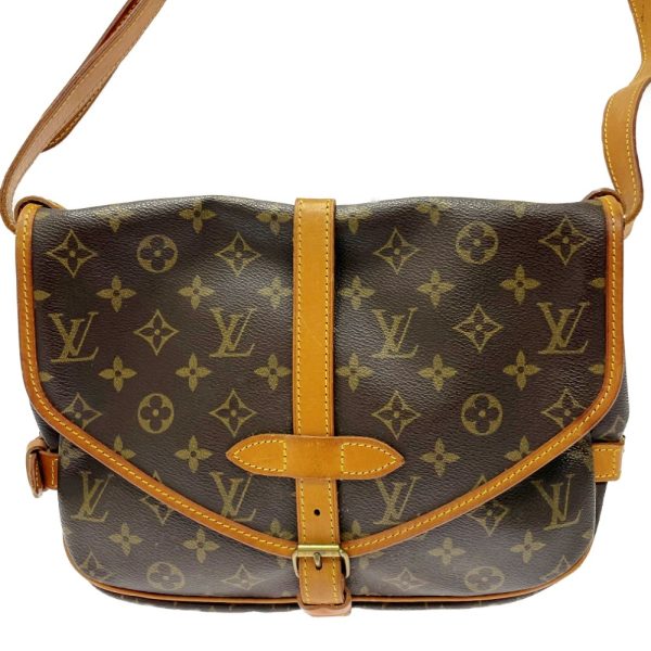 282447 4 LOUIS VUITTON Monogram PVC Saumur Shoulder Bag Brown