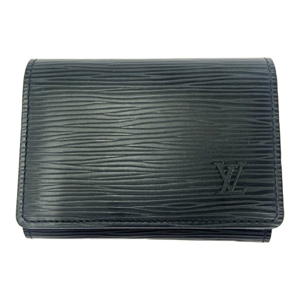 283434 1 LOUIS VUITTON Epi Leather Anvelop Carte de Visite Noir