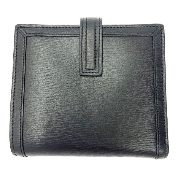 284005 4 Gucci Leather W Hook Bifold Wallet Black