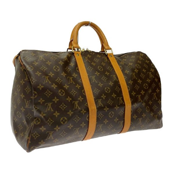 285769 2 LOUIS VUITTON Monogram PVC Keepall Boston Bag Brown