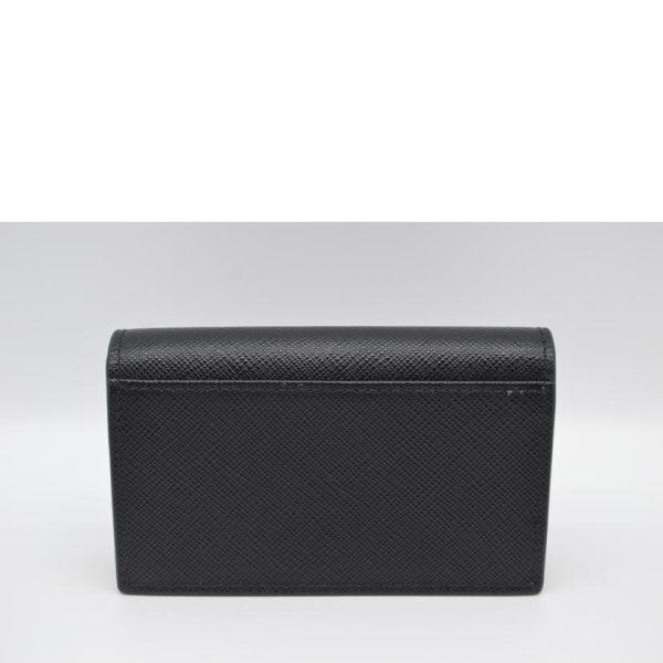 28578 2 Prada Saffiano Fiocco Card Case Nero