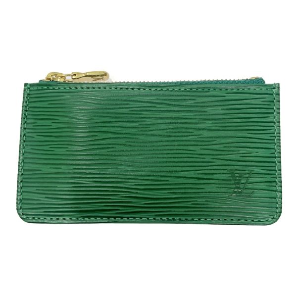 286097 1 LOUIS VUITTON Epi Leather Pochette Cleat Coin Case Borneo Green