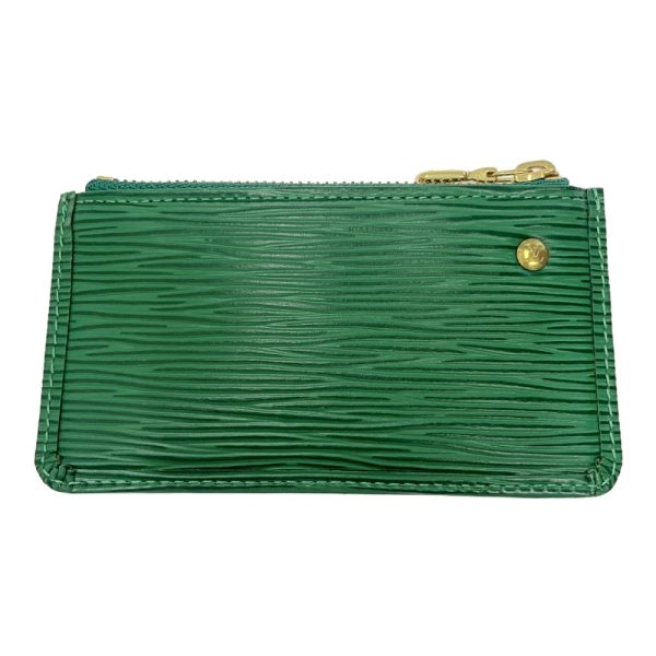 286097 4 LOUIS VUITTON Epi Leather Pochette Cleat Coin Case Borneo Green