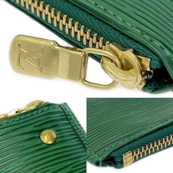 286097 5 LOUIS VUITTON Epi Leather Pochette Cleat Coin Case Borneo Green