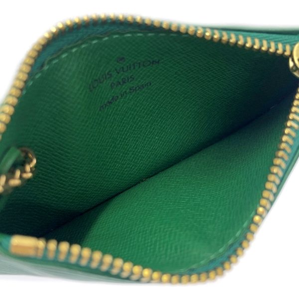 286097 7 LOUIS VUITTON Epi Leather Pochette Cleat Coin Case Borneo Green