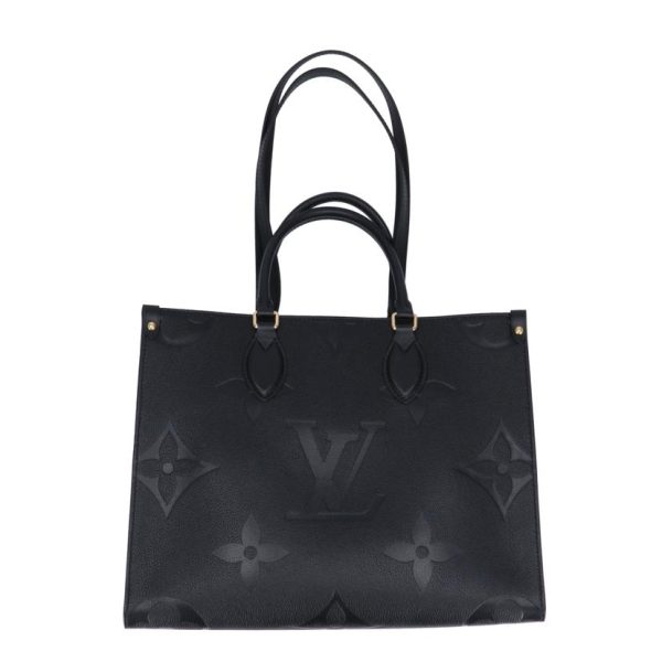 28634 1 Louis Vuitton On the Go MM Monogram Empreinte Tote Bag Noir