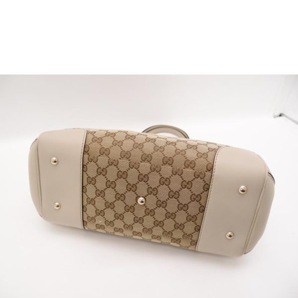 28635 3 Gucci GG Canvas Mayfair Medium Tote Bag Beige