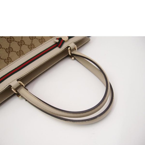 28635 4 Gucci GG Canvas Mayfair Medium Tote Bag Beige