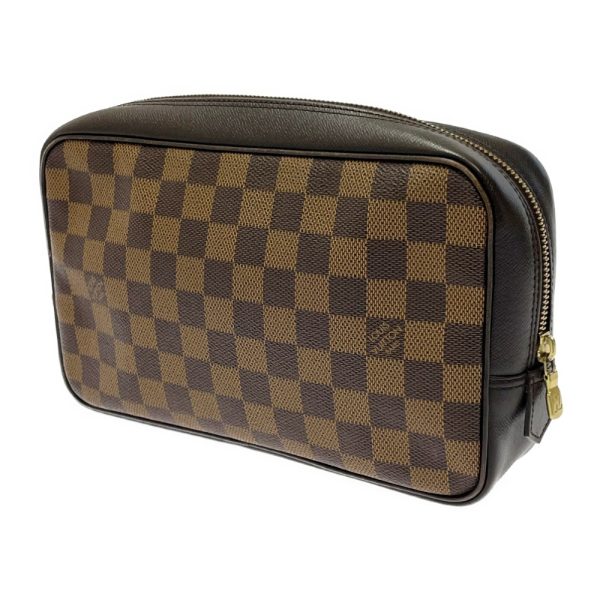 288611 3 LOUIS VUITTON Damier PVC True Toilet Shoulder Bag Ebene