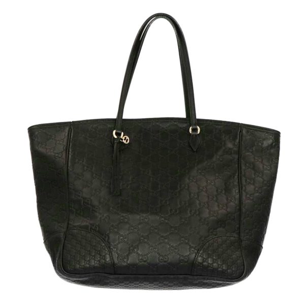 29031 1 Gucci Guccisima Burly Leather Tote Bag Black