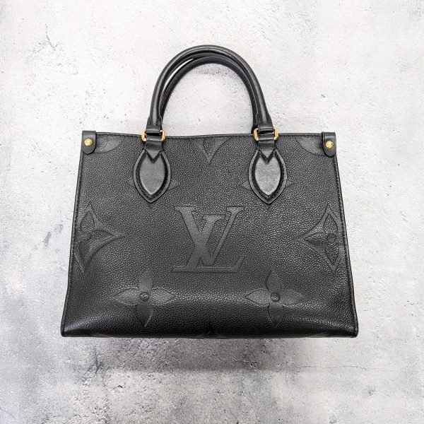 290 02 Louis Vuitton Monogram Empreinte On The Go PM Tote Bag Black