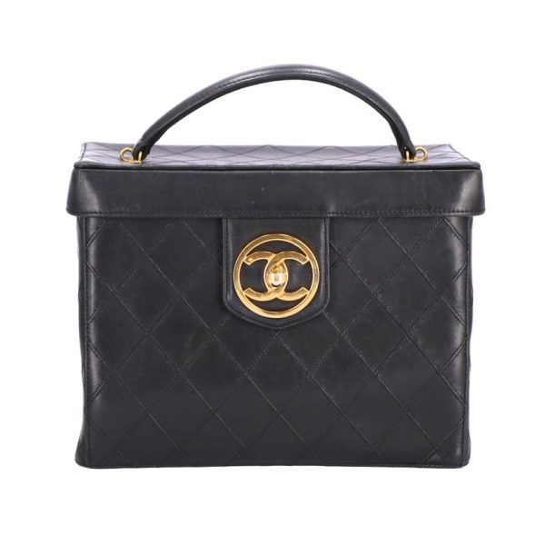 29251 1 Chanel Vintage Cocomark Vanity Bag Black