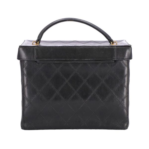 29251 2 Chanel Vintage Cocomark Vanity Bag Black