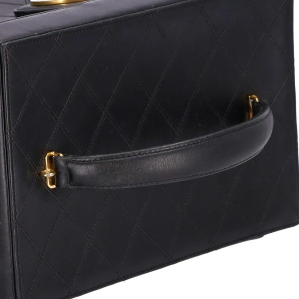 29251 4 Chanel Vintage Cocomark Vanity Bag Black