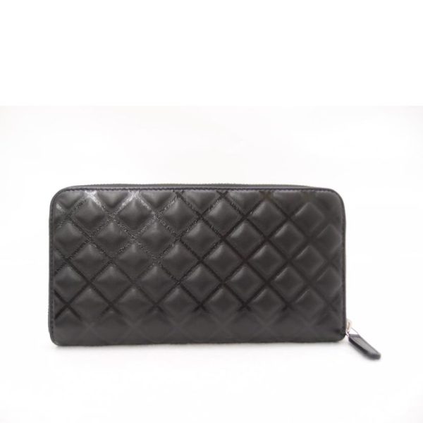 29294 2 Chanel Lambskin Round Zipper Long Wallet