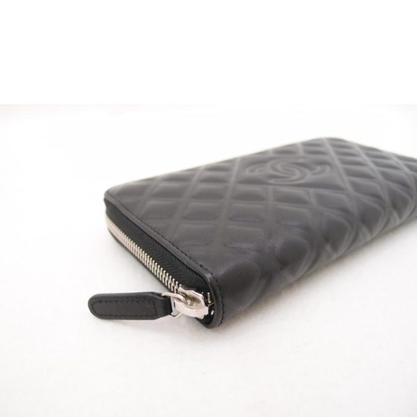 29294 6 Chanel Lambskin Round Zipper Long Wallet