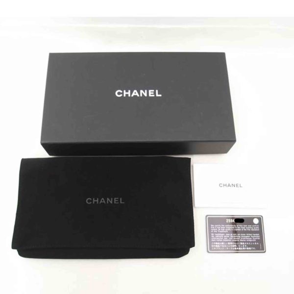 29294 7 Chanel Lambskin Round Zipper Long Wallet