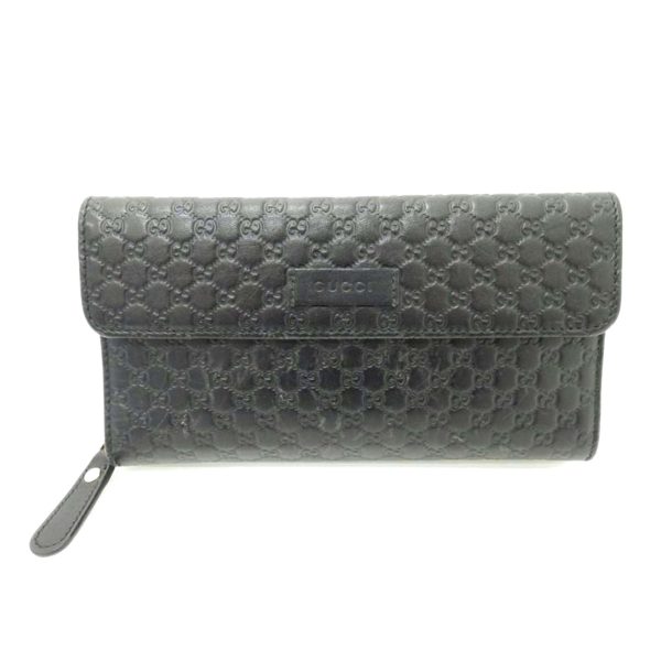 29434 1 Gucci Guccissima Round Zipper Long Wallet